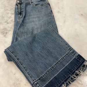 Gap wide leg high waist cropped jeans